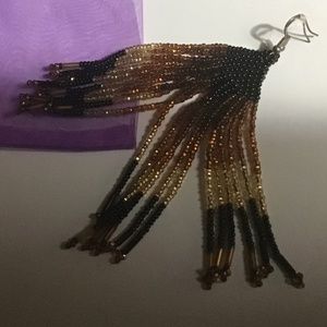 Hand beaded authentic tribal earrings